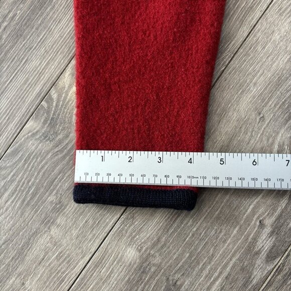 Item Co Red Boiled 100% Wool Metal Button Cardigan Sweater Womens S Embroidered - Picture 11 of 16